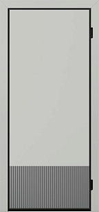 Одностворчатая звукоизоляционная металлическая дверь Next 198824 с фрезеровкой в Химках