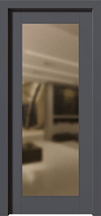 Утепленная окрашенные по NCS дверь Penta 198855 с фрезеровкой в Химках