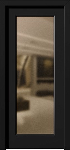 Чёрная недорогая металлическая дверь Next 235225 в многоквартирный дом в Химках