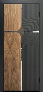 Недорогая одностворчатая стальная дверь Next 301207 со стеклом в Химках